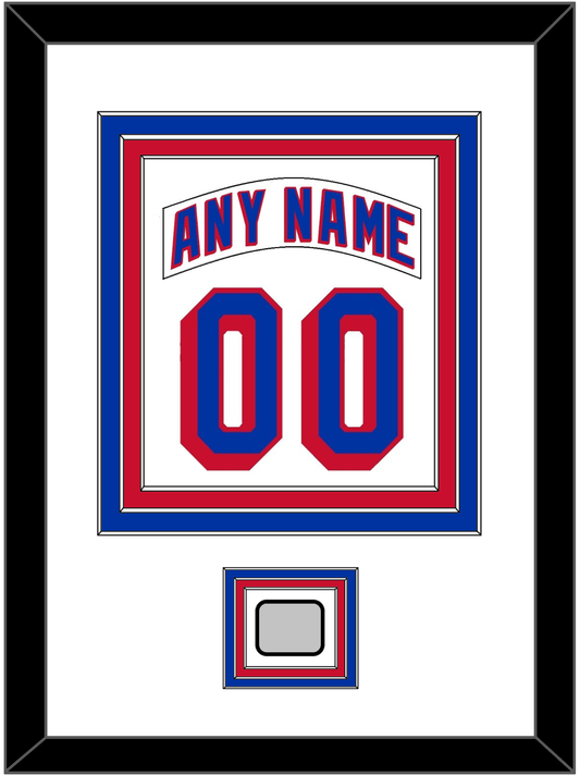 New York Nameplate & Number (Back) Combined, With 1994 Stanley Cup Finals Patch - Home White (1990-2004) - Premier Tier 1