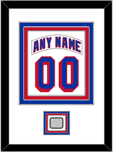 New York Nameplate & Number (Back) Combined, With 1994 Stanley Cup Finals Patch - Home White (1990-2004) - Triple Mat 1