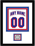 New York Nameplate & Number (Back) Combined, With 1994 Stanley Cup Finals Patch - Home White (1990-2004) - Triple Mat 1