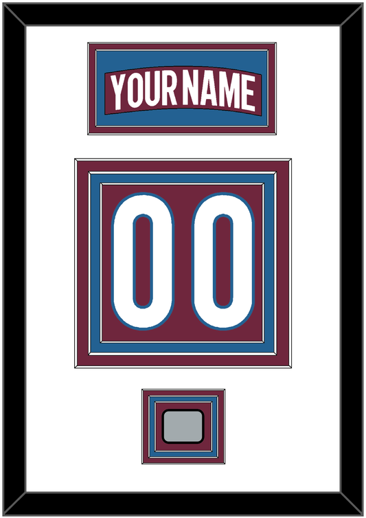 Colorado Nameplate & Number (Back) With Stanley Cup Champions Patch - Home Burgundy - Premier Tier 1