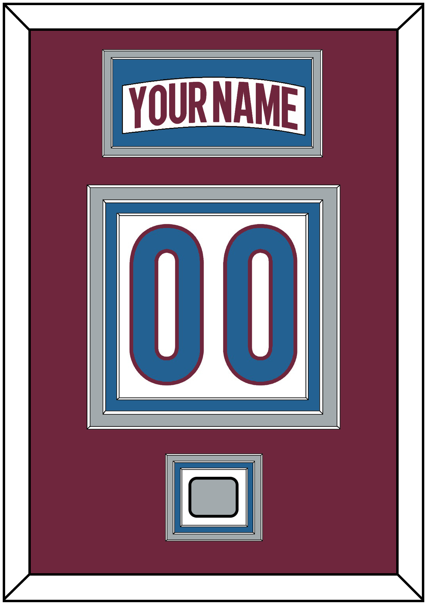 Colorado Nameplate & Number (Back) With Stanley Cup Champions Patch - Road White - Premier Tier 4