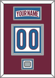 Colorado Nameplate & Number (Back) With Stanley Cup Champions Patch - Road White - Triple Mat 4