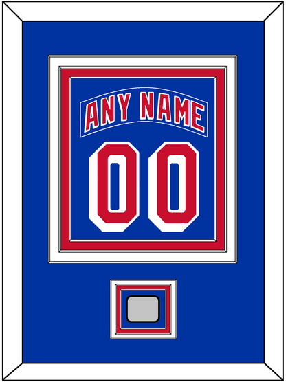 New York Nameplate & Number (Back) Combined, With 1994 Stanley Cup Finals Patch - Road Blue (1990-2004) - Premier Tier 2