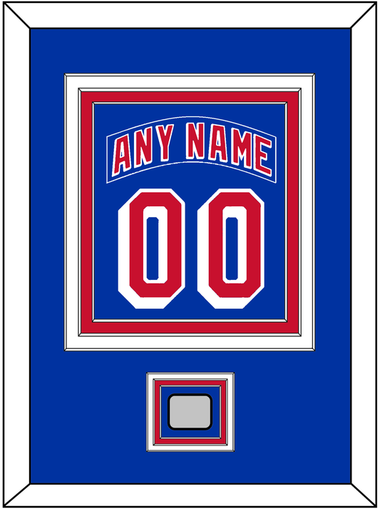 New York Nameplate & Number (Back) Combined, With 1994 Stanley Cup Finals Patch - Road Blue (1990-2004) - Premier Tier 2