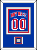 New York Nameplate & Number (Back) Combined, With 1994 Stanley Cup Finals Patch - Road Blue (1990-2004) - Triple Mat 2