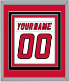 Carolina Nameplate & Number (Back) Combined - Home/Road White (2000-2007) - Triple Mat 2