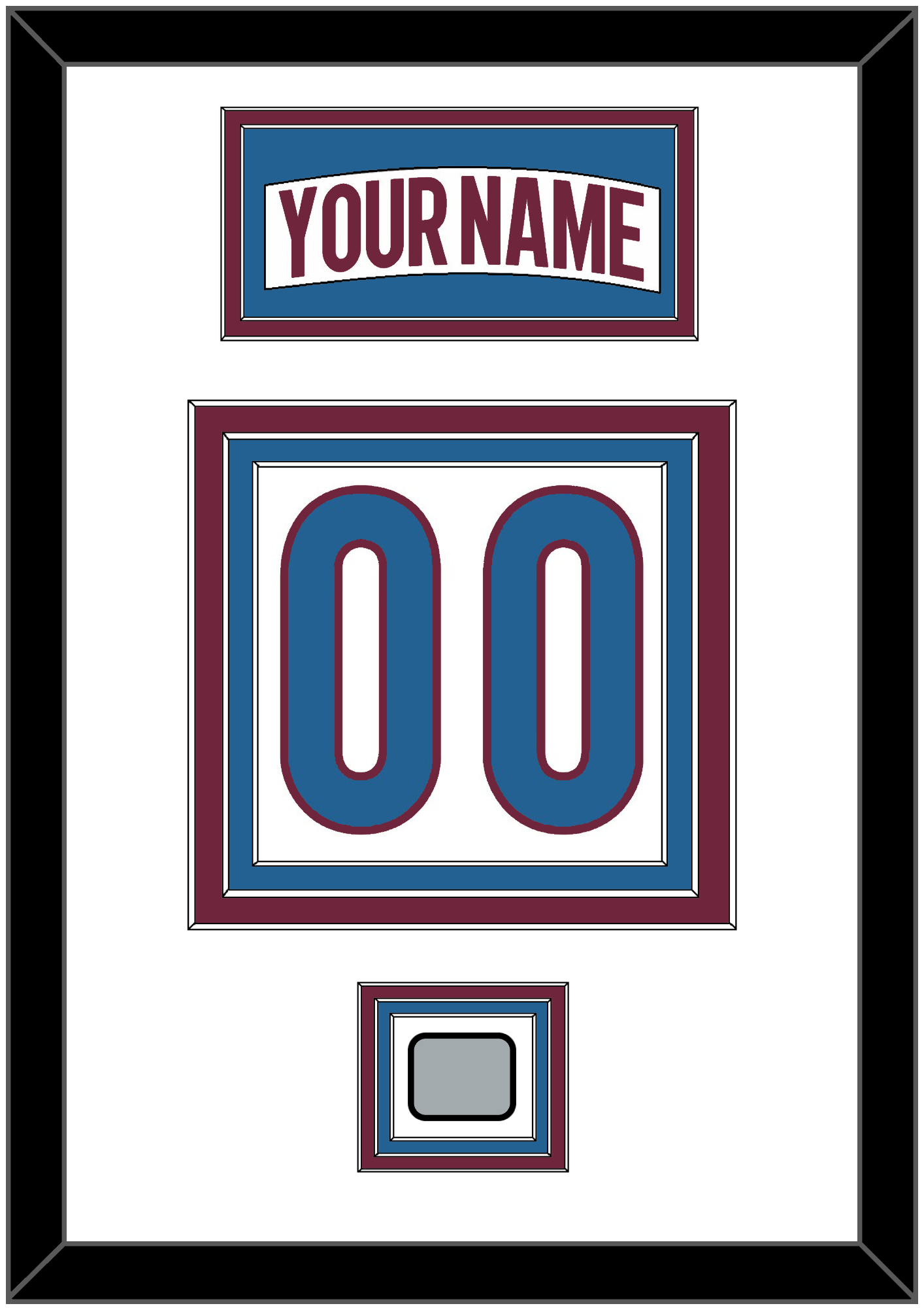 Colorado Nameplate & Number (Back) With Stanley Cup Finals Patch - Road White - Premier Tier 2