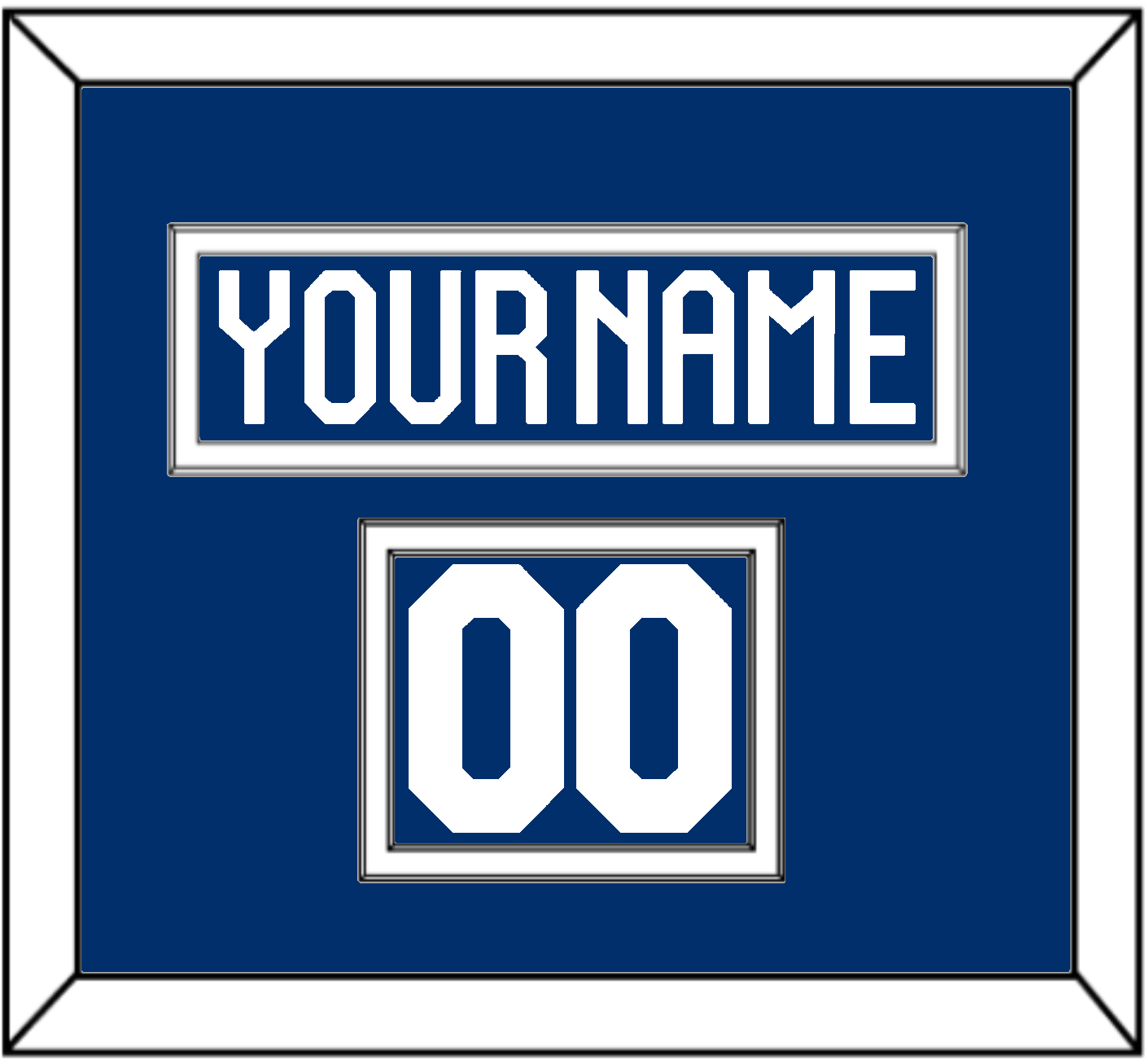 Finland Men’s Hockey Nameplate & Number (Shoulder) - 2022 IIHF Road Blue - Signature Tier 1