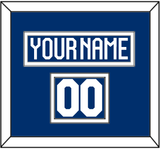 Finland Men’s Hockey Nameplate & Number (Shoulder) - 2022 IIHF Road Blue - Double Mat 1