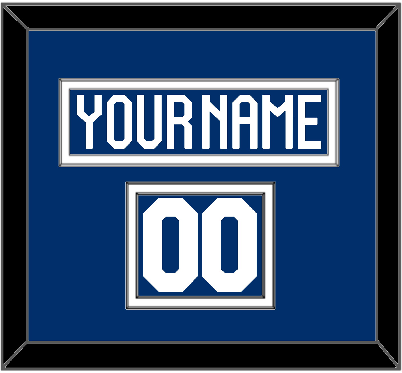 Finland Men’s Hockey Nameplate & Number (Shoulder) - 2022 IIHF Road Blue - Signature Tier 1