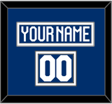 Finland Men’s Hockey Nameplate & Number (Shoulder) - 2022 IIHF Road Blue - Double Mat 1