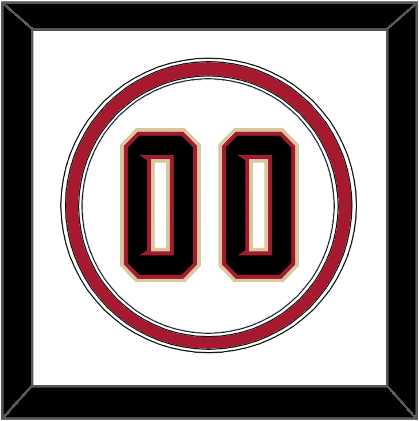 Arizona Number - Home White (2020-2023) - Signature Tier 1