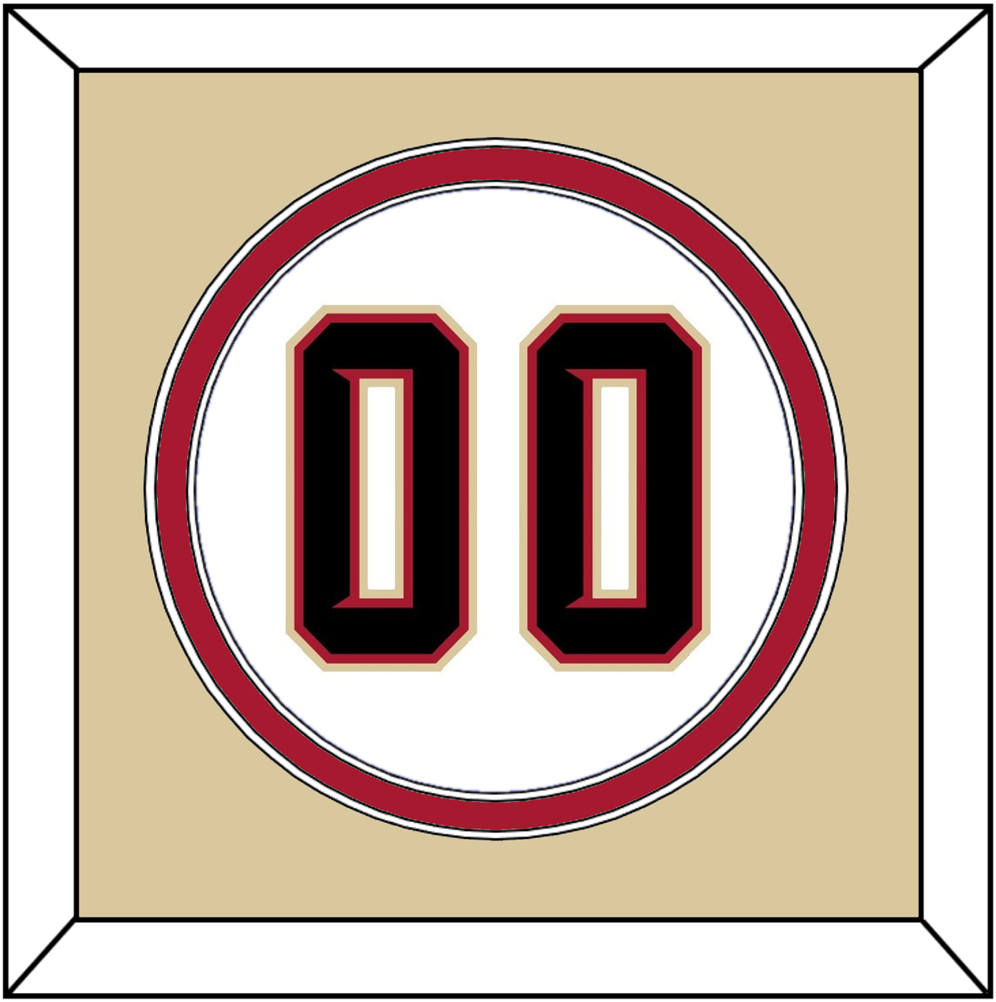 Arizona Number - Home White (2020-2023) - Signature Tier 3