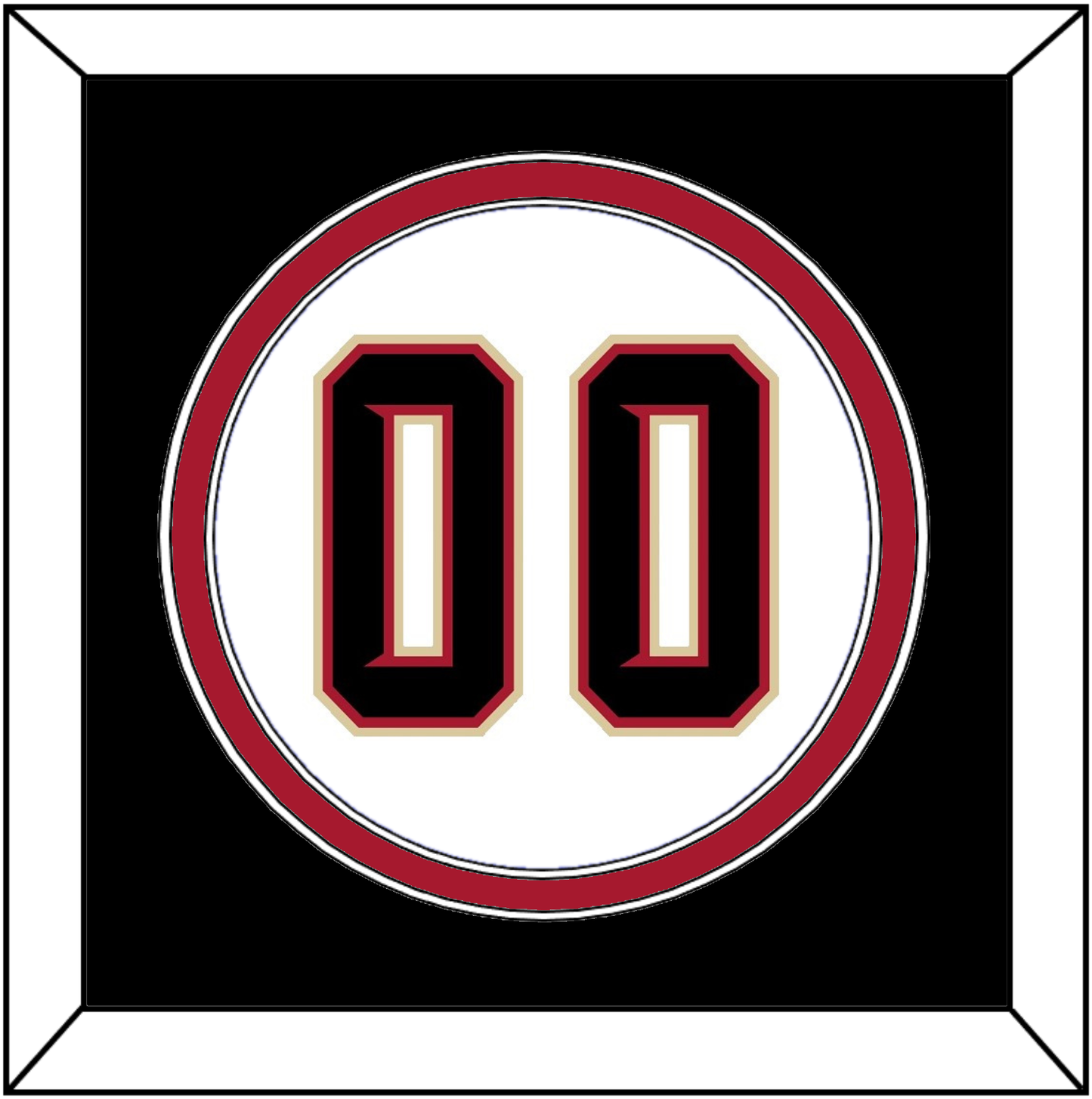 Arizona Number - Home White (2020-2023) - Signature Tier 4