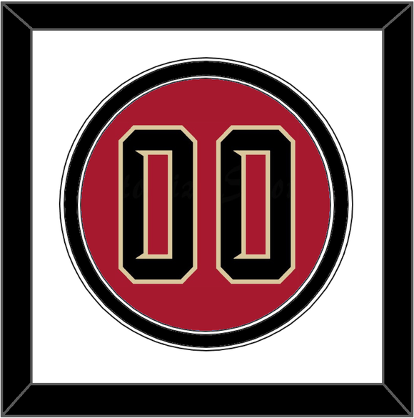 Arizona Number - Alternate Red (2020-2023) - Double Mat 1