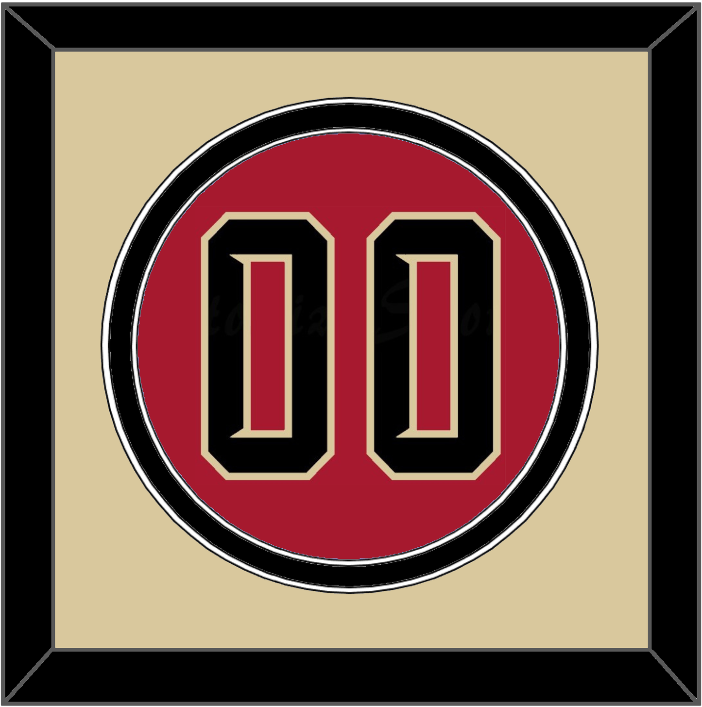 Arizona Number - Alternate Red (2020-2023) - Signature Tier 2