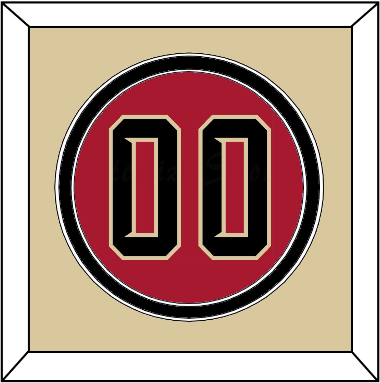 Arizona Number - Alternate Red (2020-2023) - Signature Tier 2