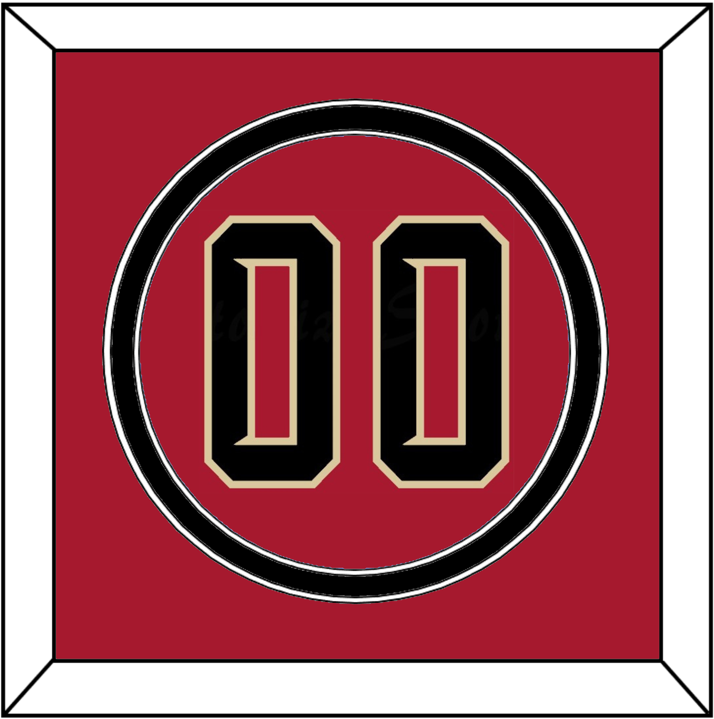 Arizona Number - Alternate Red (2020-2023) - Signature Tier 3