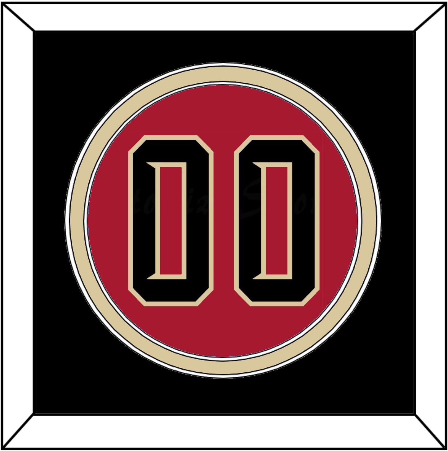 Arizona Number - Alternate Red (2020-2023) - Signature Tier 4