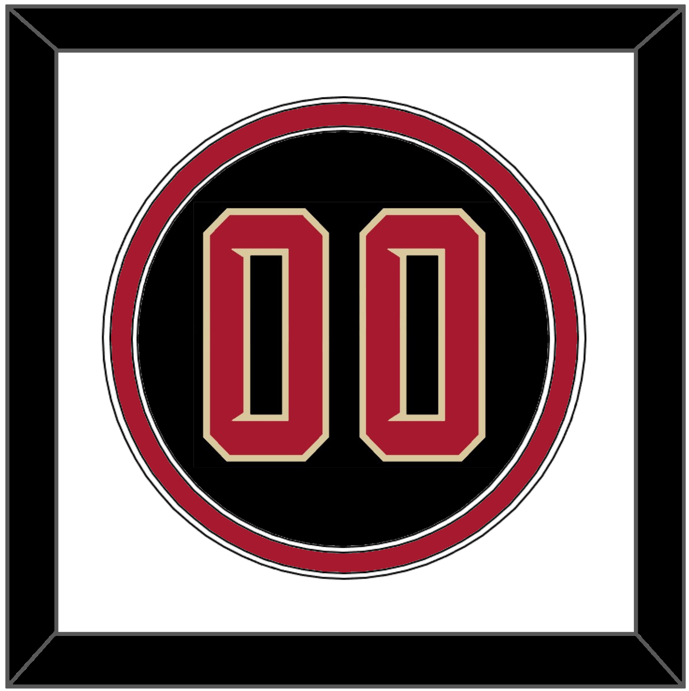 Arizona Number - Alternate Black (2020-2023) - Signature Tier 1