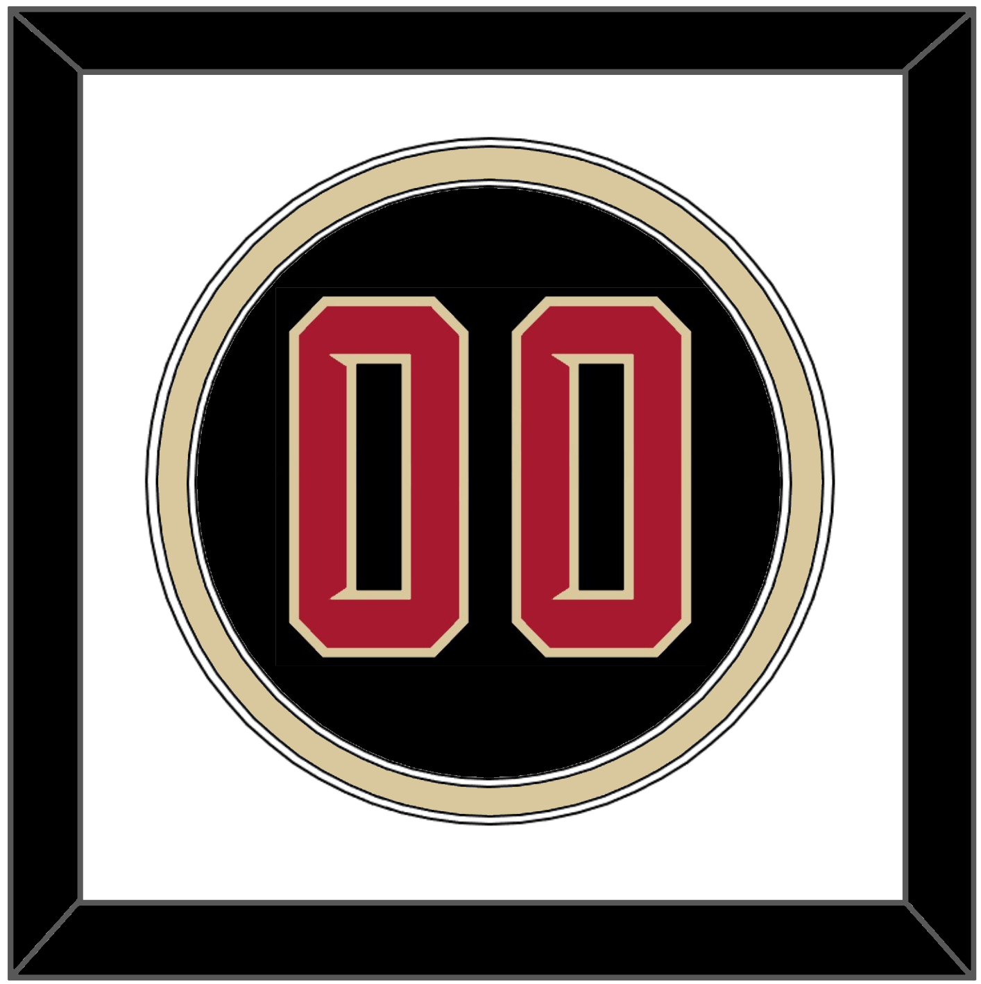 Arizona Number - Alternate Black (2020-2023) - Signature Tier 2