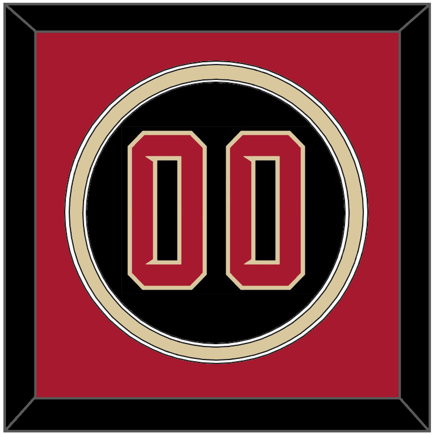 Arizona Number - Alternate Black (2020-2023) - Signature Tier 3