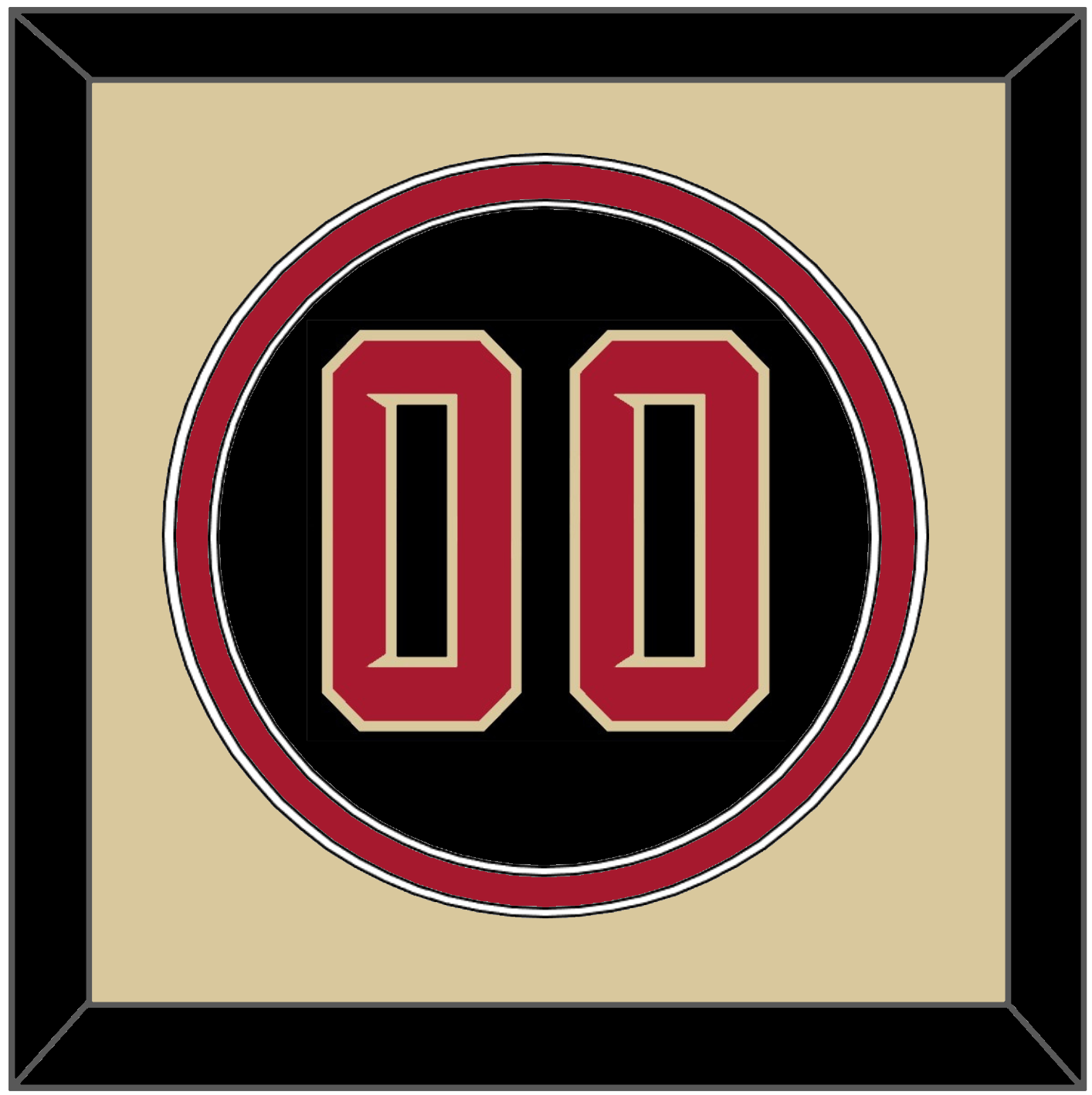 Arizona Number - Alternate Black (2020-2023) - Signature Tier 4