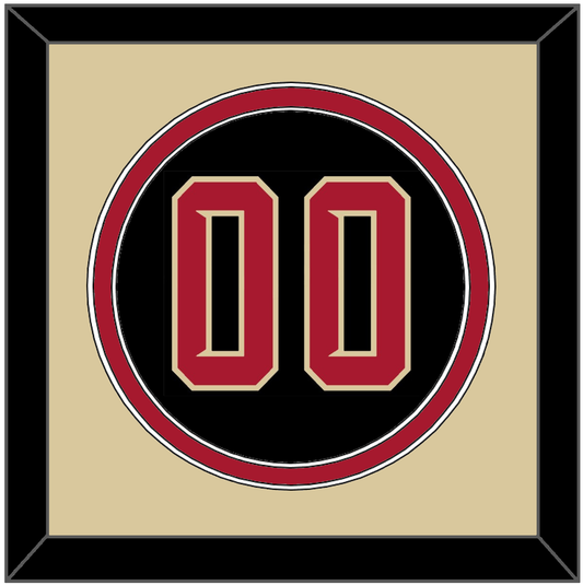 Arizona Number - Alternate Black (2020-2023) - Signature Tier 4