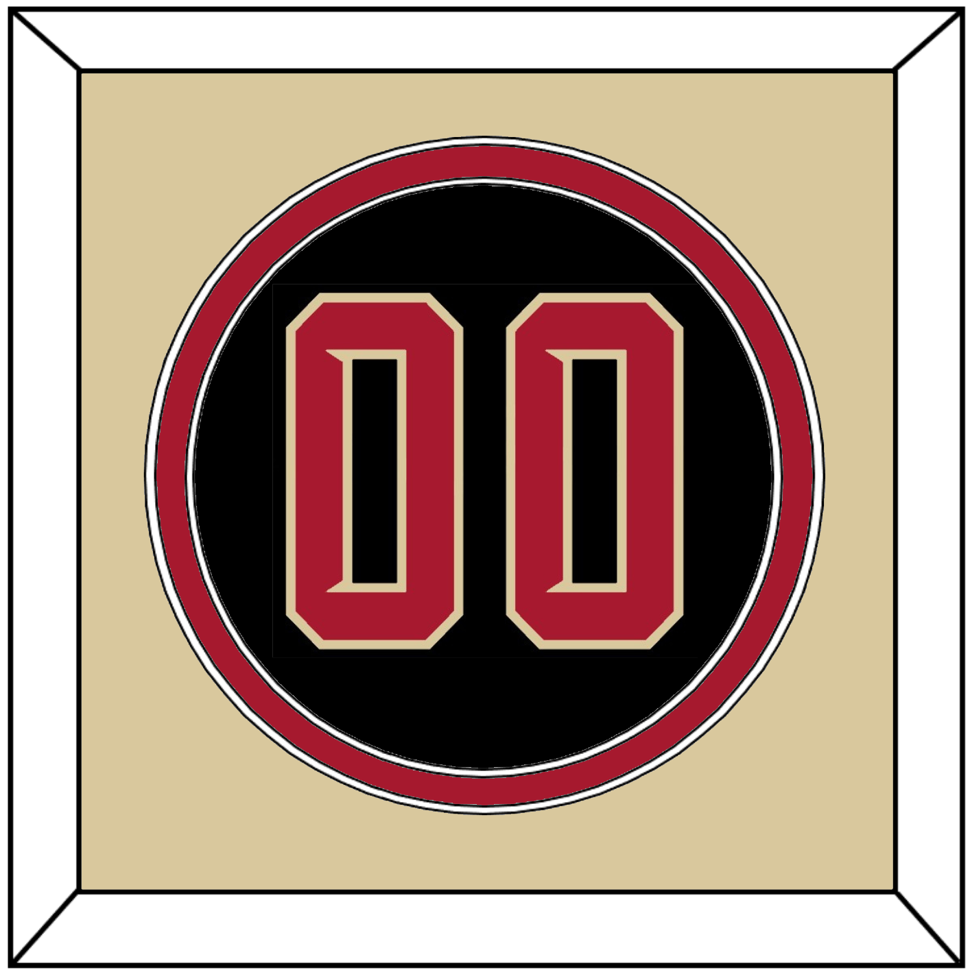 Arizona Number - Alternate Black (2020-2023) - Signature Tier 4