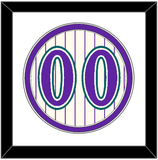 Arizona Number - Home Off-White Pinstripes (2001-2006) - Double Mat 1
