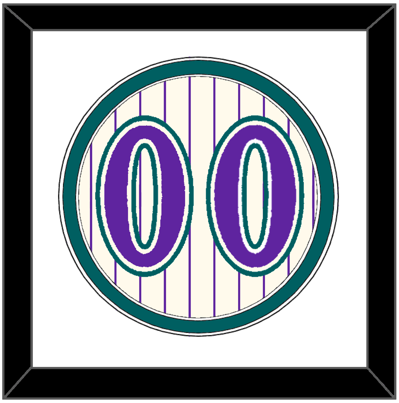 Arizona Number - Home Off-White Pinstripes (2001-2006) - Signature Tier 2