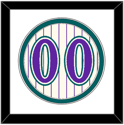 Arizona Number - Home Off-White Pinstripes (2001-2006) - Signature Tier 2