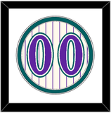 Arizona Number - Home Off-White Pinstripes (2001-2006) - Double Mat 2