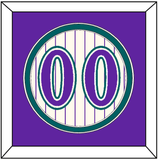 Arizona Number - Home Off-White Pinstripes (2001-2006) - Double Mat 3