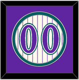 Arizona Number - Home Off-White Pinstripes (2001-2006) - Double Mat 3