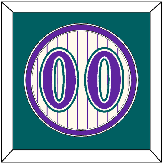 Arizona Number - Home Off-White Pinstripes (2001-2006) - Signature Tier 4