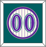 Arizona Number - Home Off-White Pinstripes (2001-2006) - Double Mat 4
