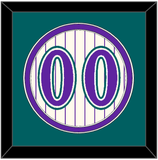 Arizona Number - Home Off-White Pinstripes (2001-2006) - Double Mat 4