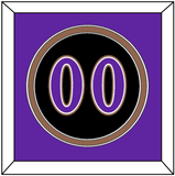 Arizona Number - Alternate Black (2001-2006) - Double Mat 3