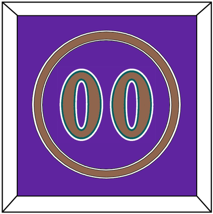 Arizona Number - Alternate Purple (1998-2006) - Signature Tier 3