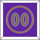 Arizona Number - Alternate Purple (1998-2006) - Double Mat 3
