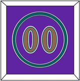 Arizona Number - Alternate Purple (1998-2006) - Double Mat 4