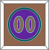 Arizona Number - Alternate Purple (1998-2006) - Double Mat 5