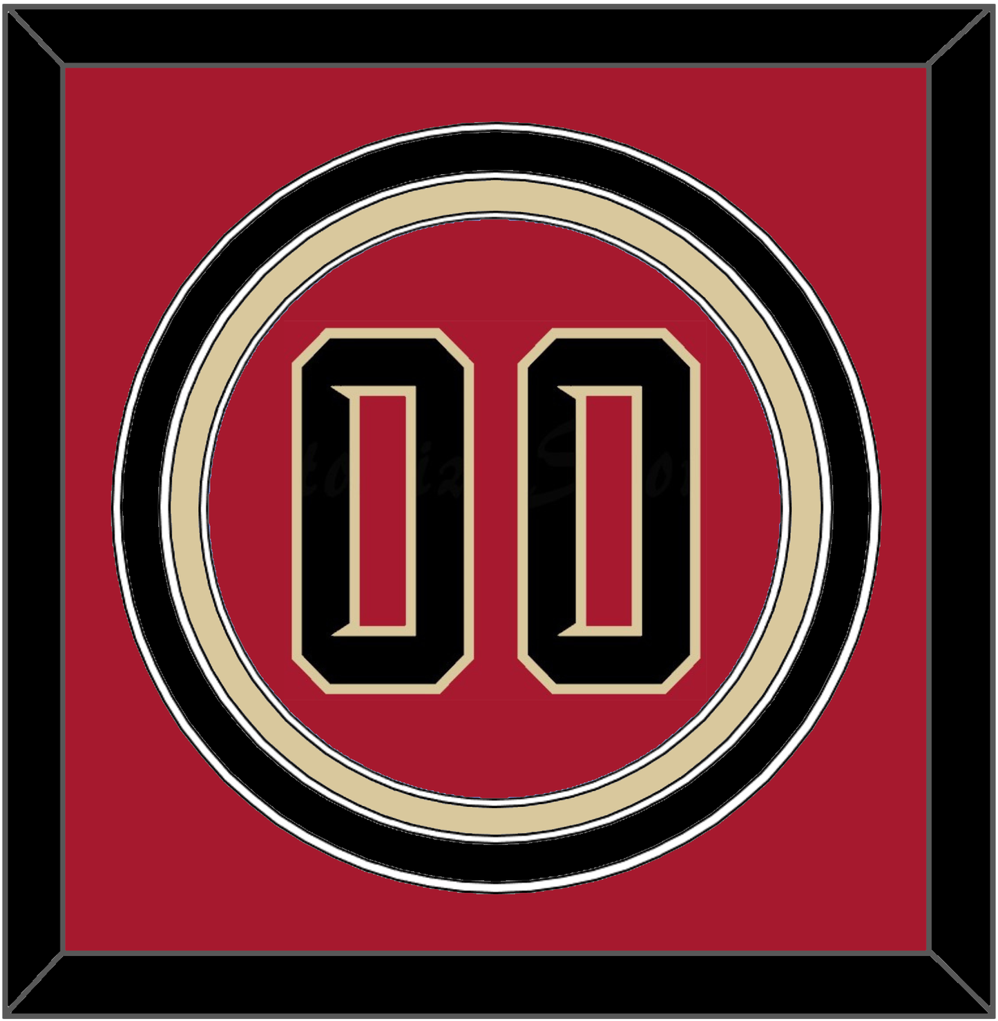 Arizona Number - Alternate Red (2020-2023) - Premier Tier 2