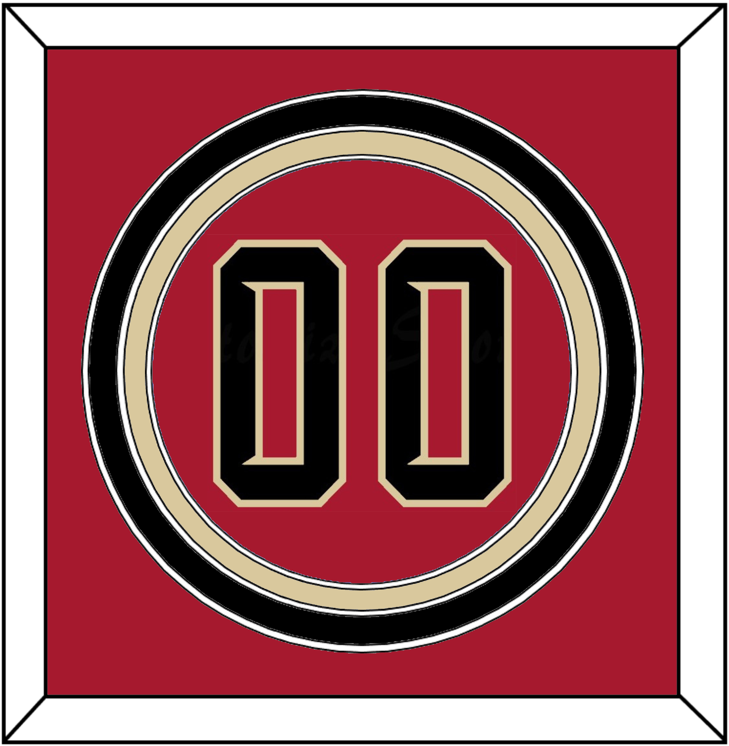Arizona Number - Alternate Red (2020-2023) - Premier Tier 2