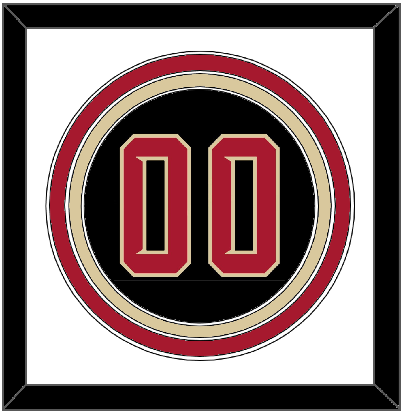 Arizona Number - Alternate Black (2020-2023) - Premier Tier 1