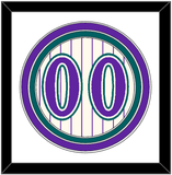 Arizona Number - Home Off-White Pinstripes (2001-2006) - Triple Mat 1