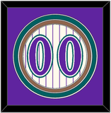 Arizona Number - Home Off-White Pinstripes (2001-2006) - Triple Mat 2