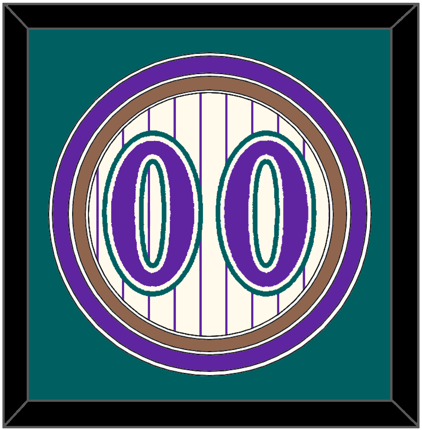 Arizona Number - Home Off-White Pinstripes (2001-2006) - Premier Tier 3