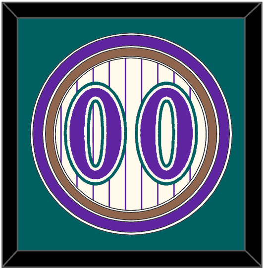 Arizona Number - Home Off-White Pinstripes (2001-2006) - Premier Tier 3